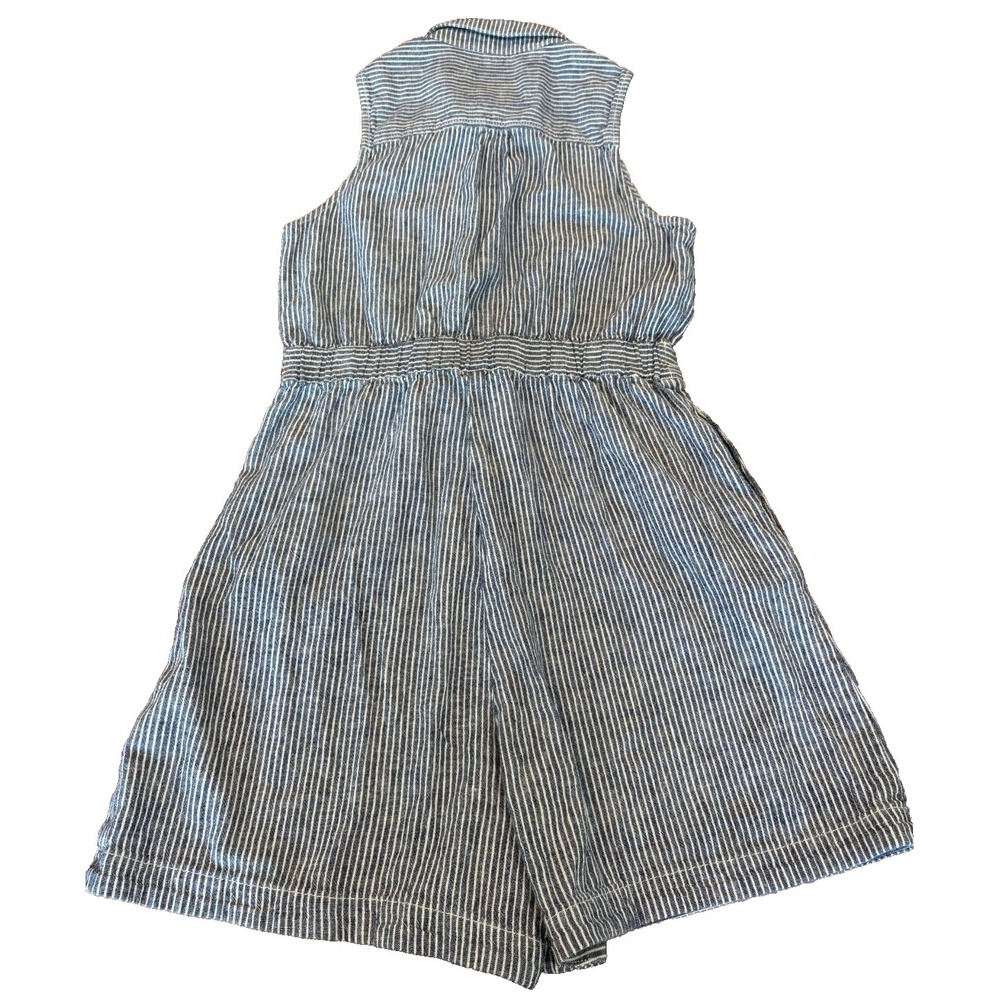 Anthropologie blue white striped shorts romper women's size 0 nautical preppy - Picture 2 of 9